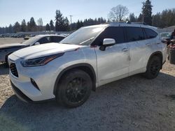 Salvage cars for sale from Copart Graham, WA: 2022 Toyota Highlander Hybrid Platinum