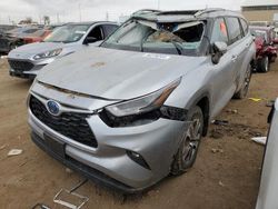 Salvage cars for sale from Copart Brighton, CO: 2022 Toyota Highlander Hybrid XLE
