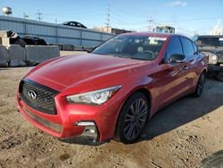 Salvage cars for sale from Copart Chicago Heights, IL: 2022 Infiniti Q50 RED Sport 400