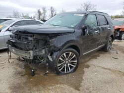 Salvage cars for sale at Bridgeton, MO auction: 2016 Ford Explorer Platinum