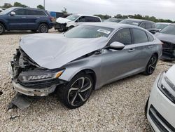 Salvage cars for sale at New Braunfels, TX auction: 2018 Honda Accord Sport