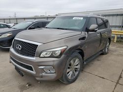 Salvage cars for sale at Grand Prairie, TX auction: 2016 Infiniti QX80