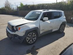 Salvage cars for sale from Copart San Martin, CA: 2017 Jeep Renegade Latitude