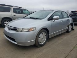 Honda Civic Hybrid salvage cars for sale: 2007 Honda Civic Hybrid