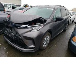 Salvage cars for sale from Copart Martinez, CA: 2022 Toyota Sienna XSE