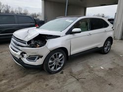 Salvage cars for sale at Fort Wayne, IN auction: 2017 Ford Edge Titanium