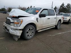 Vehiculos salvage en venta de Copart Denver, CO: 2021 Ford F150 Supercrew