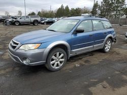 Salvage cars for sale at Denver, CO auction: 2008 Subaru Outback 2.5I