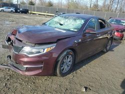Salvage cars for sale from Copart Waldorf, MD: 2018 KIA Optima LX