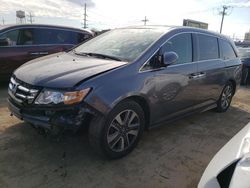 Salvage cars for sale at Chicago Heights, IL auction: 2015 Honda Odyssey Touring