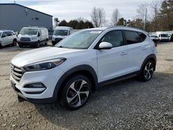 Salvage cars for sale at Mendon, MA auction: 2016 Hyundai Tucson Limited