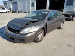 Honda Accord salvage cars for sale: 2007 Honda Accord EX