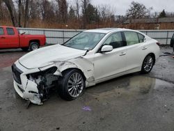Salvage cars for sale from Copart Albany, NY: 2019 Infiniti Q50 Luxe