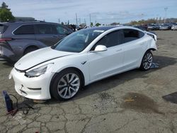 Salvage cars for sale from Copart Vallejo, CA: 2018 Tesla Model 3