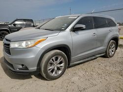 Salvage cars for sale at Houston, TX auction: 2014 Toyota Highlander XLE