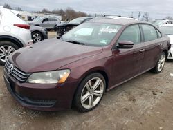 Volkswagen Passat s salvage cars for sale: 2013 Volkswagen Passat S