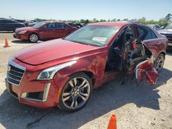 Salvage cars for sale at Houston, TX auction: 2016 Cadillac CTS Vsport