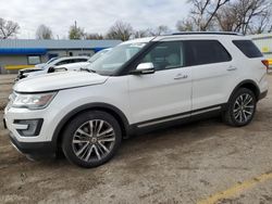 Salvage cars for sale from Copart Wichita, KS: 2016 Ford Explorer Platinum