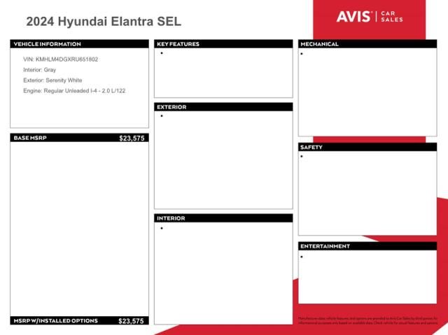 2024 Hyundai Elantra SEL