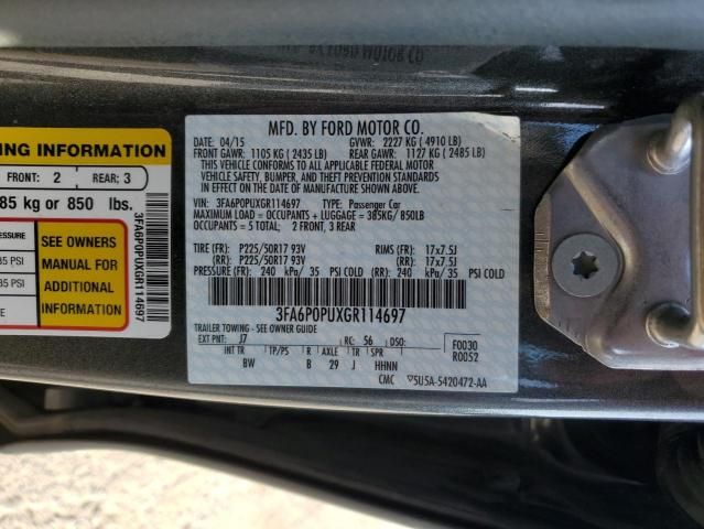 2016 Ford Fusion SE Phev