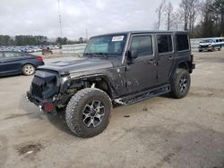 Salvage cars for sale at Dunn, NC auction: 2018 Jeep Wrangler Unlimited Sahara