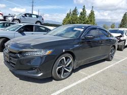 Salvage cars for sale from Copart Rancho Cucamonga, CA: 2022 Honda Accord Hybrid Sport