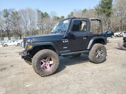 Salvage cars for sale at Austell, GA auction: 2002 Jeep Wrangler / TJ X