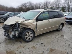 Salvage cars for sale at North Billerica, MA auction: 2005 Toyota Sienna CE