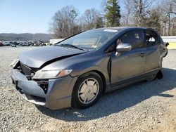 Salvage cars for sale from Copart Concord, NC: 2010 Honda Civic Hybrid