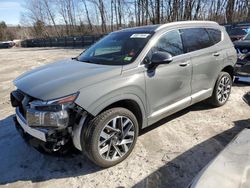 Salvage cars for sale at Candia, NH auction: 2022 Hyundai Santa FE Calligraphy