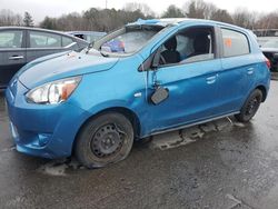 Salvage cars for sale at Assonet, MA auction: 2015 Mitsubishi Mirage DE