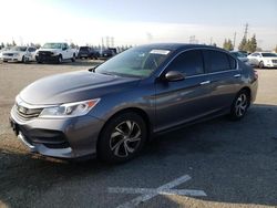 Salvage cars for sale at Rancho Cucamonga, CA auction: 2016 Honda Accord LX