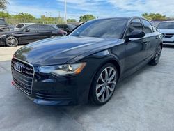 Salvage cars for sale from Copart Opa Locka, FL: 2014 Audi A6 Premium Plus