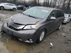 Toyota Sienna XLE salvage cars for sale: 2012 Toyota Sienna XLE