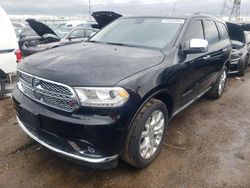 Salvage cars for sale from Copart Elgin, IL: 2017 Dodge Durango Citadel