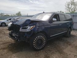 Salvage cars for sale at Houston, TX auction: 2019 Lincoln Navigator L Black Label