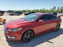 Salvage cars for sale from Copart Houston, TX: 2017 Ford Fusion Titanium