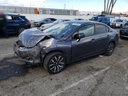 Salvage cars for sale at Van Nuys, CA auction: 2015 Honda Civic EXL