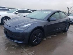 Salvage cars for sale at Grand Prairie, TX auction: 2023 Tesla Model 3