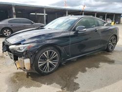 Salvage cars for sale at Fresno, CA auction: 2017 Infiniti Q60 Base