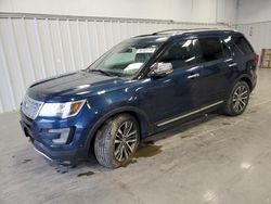 Salvage cars for sale at Windham, ME auction: 2017 Ford Explorer Platinum