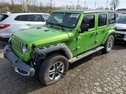 Salvage cars for sale at Bridgeton, MO auction: 2018 Jeep Wrangler Unlimited Sahara