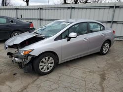 Honda salvage cars for sale: 2012 Honda Civic LX