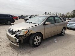Salvage cars for sale from Copart Houston, TX: 2008 Toyota Corolla CE