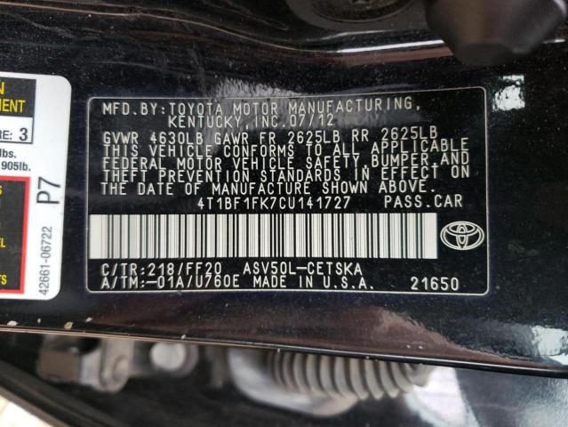 2012 Toyota Camry Base