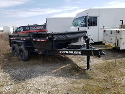 Salvage trucks for sale at Cicero, IN auction: 2023 PJ Trailers 14X83 Low PRO Dump Trailer
