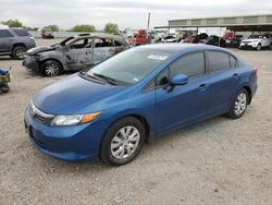 Salvage cars for sale at Houston, TX auction: 2012 Honda Civic LX