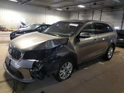 Salvage cars for sale at Franklin, WI auction: 2019 KIA Sorento L