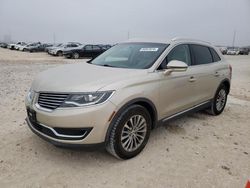 Salvage cars for sale at New Braunfels, TX auction: 2017 Lincoln MKX Select