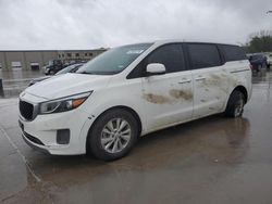 Salvage cars for sale at Wilmer, TX auction: 2015 KIA Sedona L